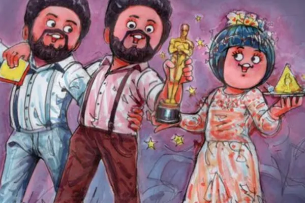 Amul doodle for RRR and Naatu Naatu 