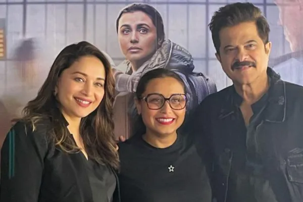 Anil Kapoor with Madhuri and Rani 