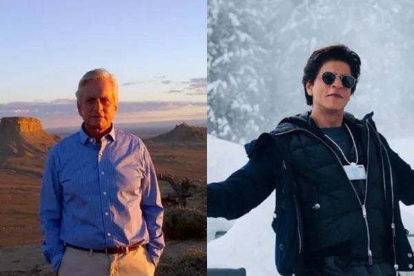 Michael Douglas and Shah Rukh Khan 