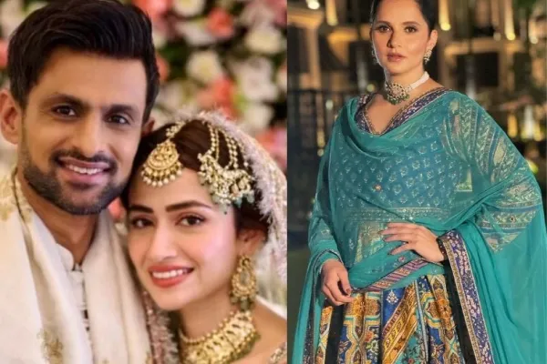 Shoaib Malik, Sana Javed and Sania Mirza 