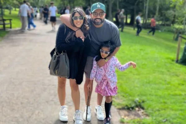 Rohit Sharma, Ritika Sajdeh and Samaira 