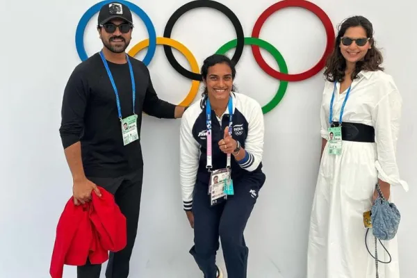 Ram Charan, PV Sindhu and Upasana 