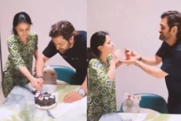 MS Dhoni and wife Sakshi