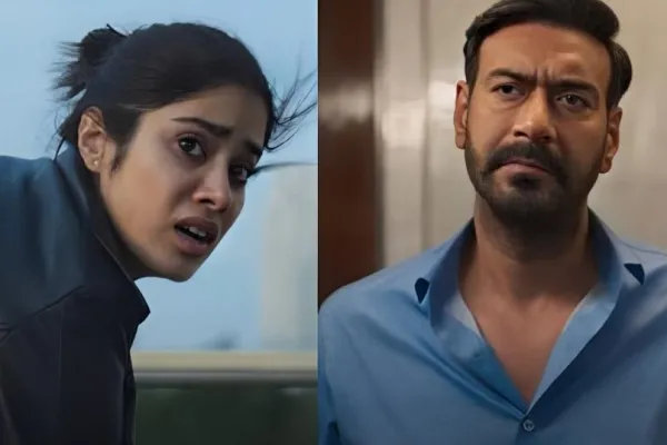 Janhvi Kapoor and Ajay Devgn 