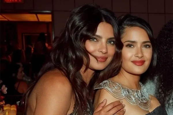 Priyanka and Salma Hayek 